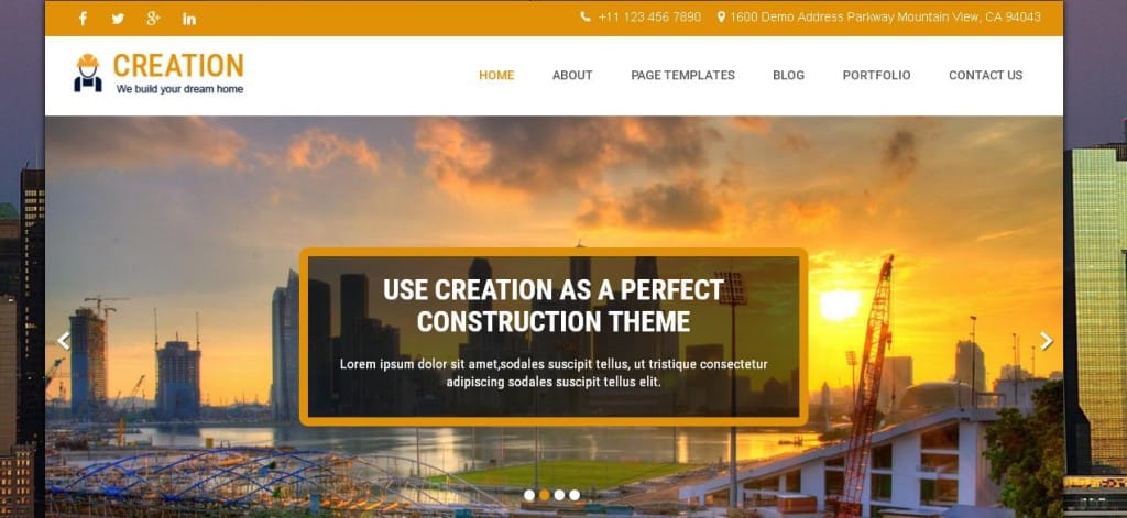 Creation free WordPress Themes