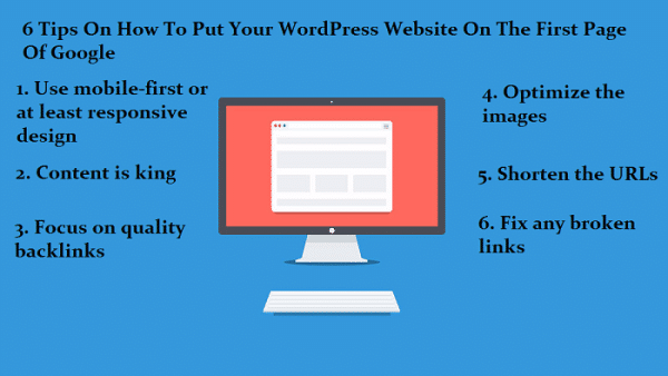 6 Tips On How To Put Your WordPress Website On The First Page Of Google