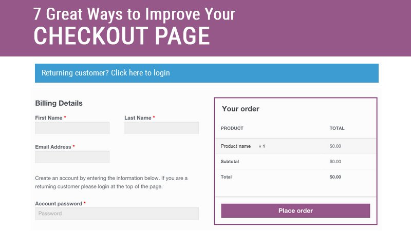 Improve Your Checkout Page