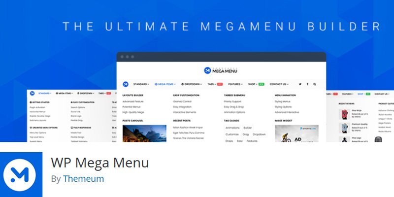 full page navigation menu