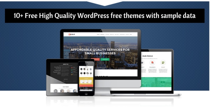 WordPress Free Themes With Sample Data