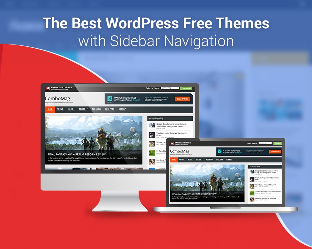 WordPress free Themes with Sidebar Navigation