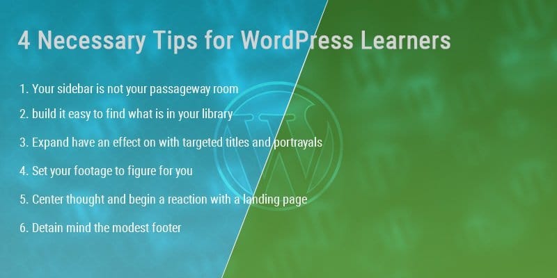 Tips for WordPress Learners