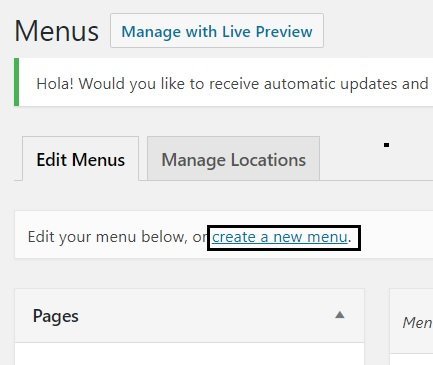 Delete Navigation Menus