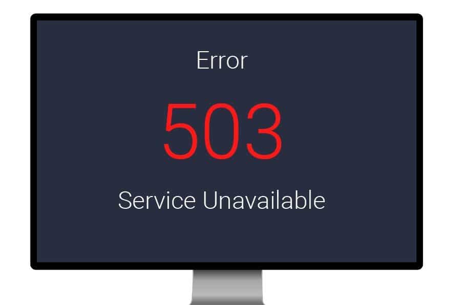 Error 503 Service Unavailable