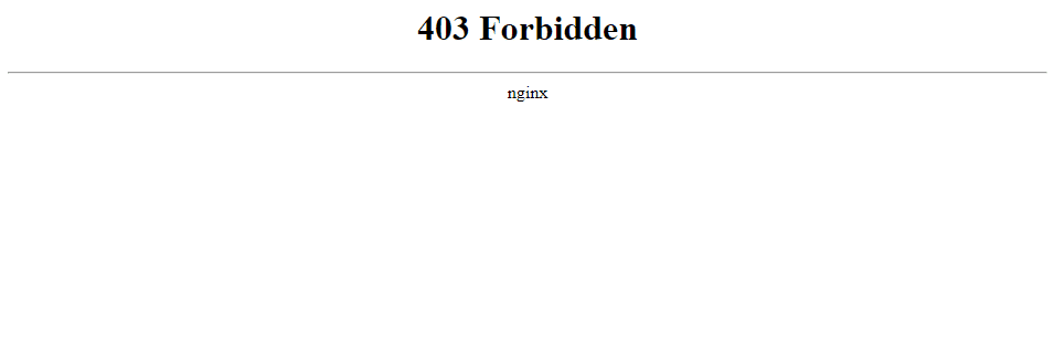 Forbidden WordPress Error