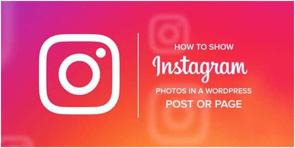 Show Instagram Photos in a WordPress Post