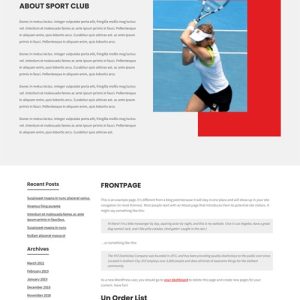 Free Sports academy WordPress Theme