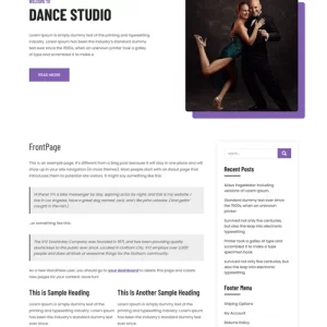 free Dance School WordPress Theme