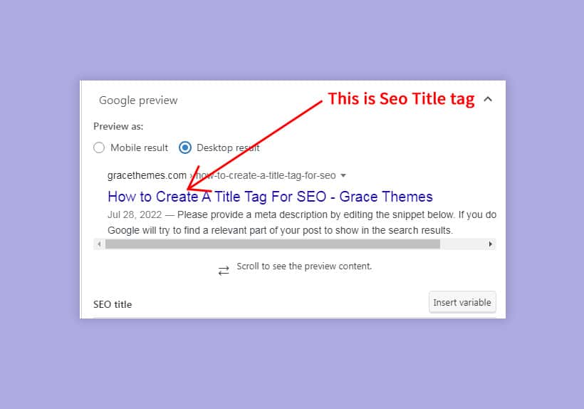 How To Create A Title Tag For SEO Grace Themes