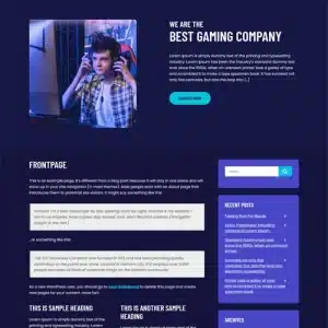 Free eSports Gaming WordPress Theme