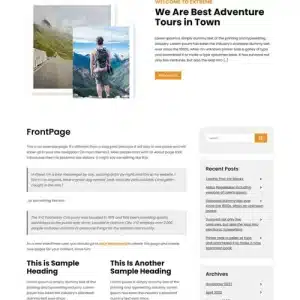 Free Adventure Tour WordPress Theme