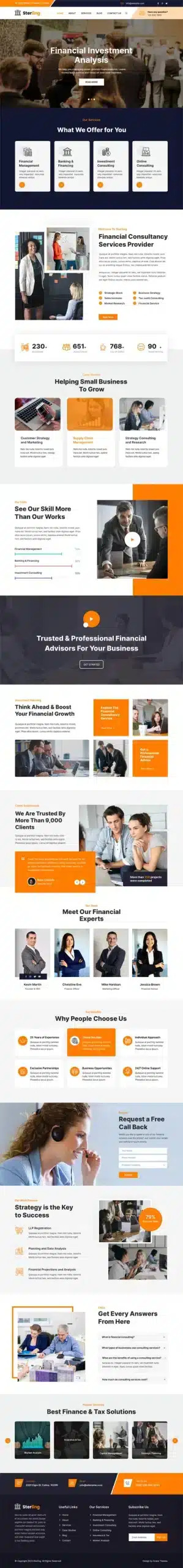 Investment Company WordPress Theme
