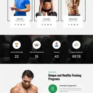 Fitness Trainer WordPress Theme