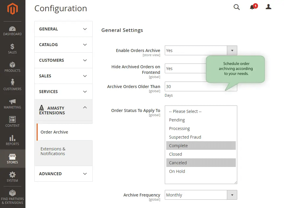 Magento 2 Order Archive – Amasty