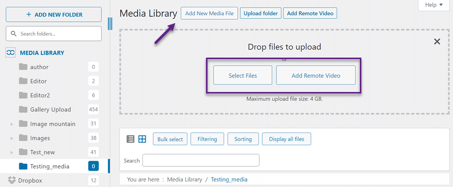 Upload File to Folder