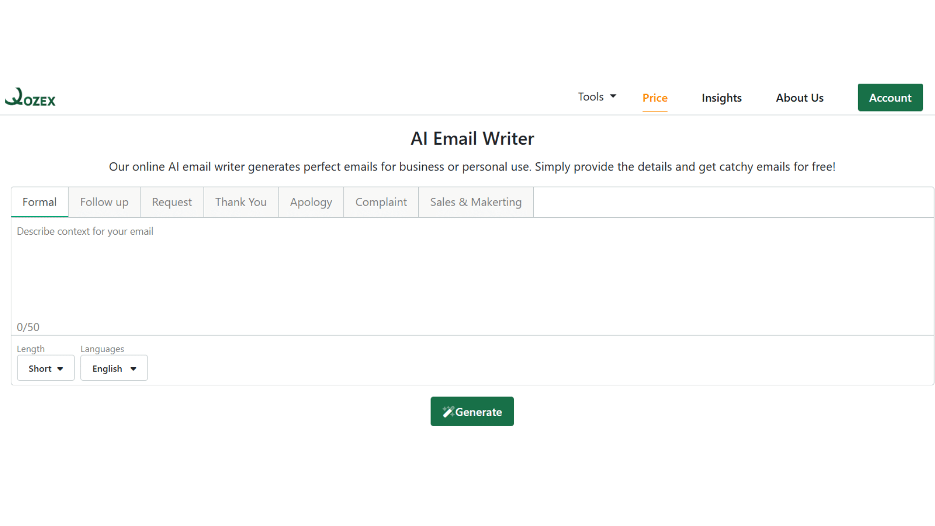 Email Writer by Qozex