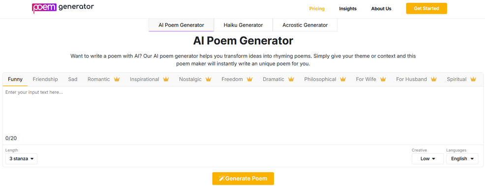 AI Poem Creator