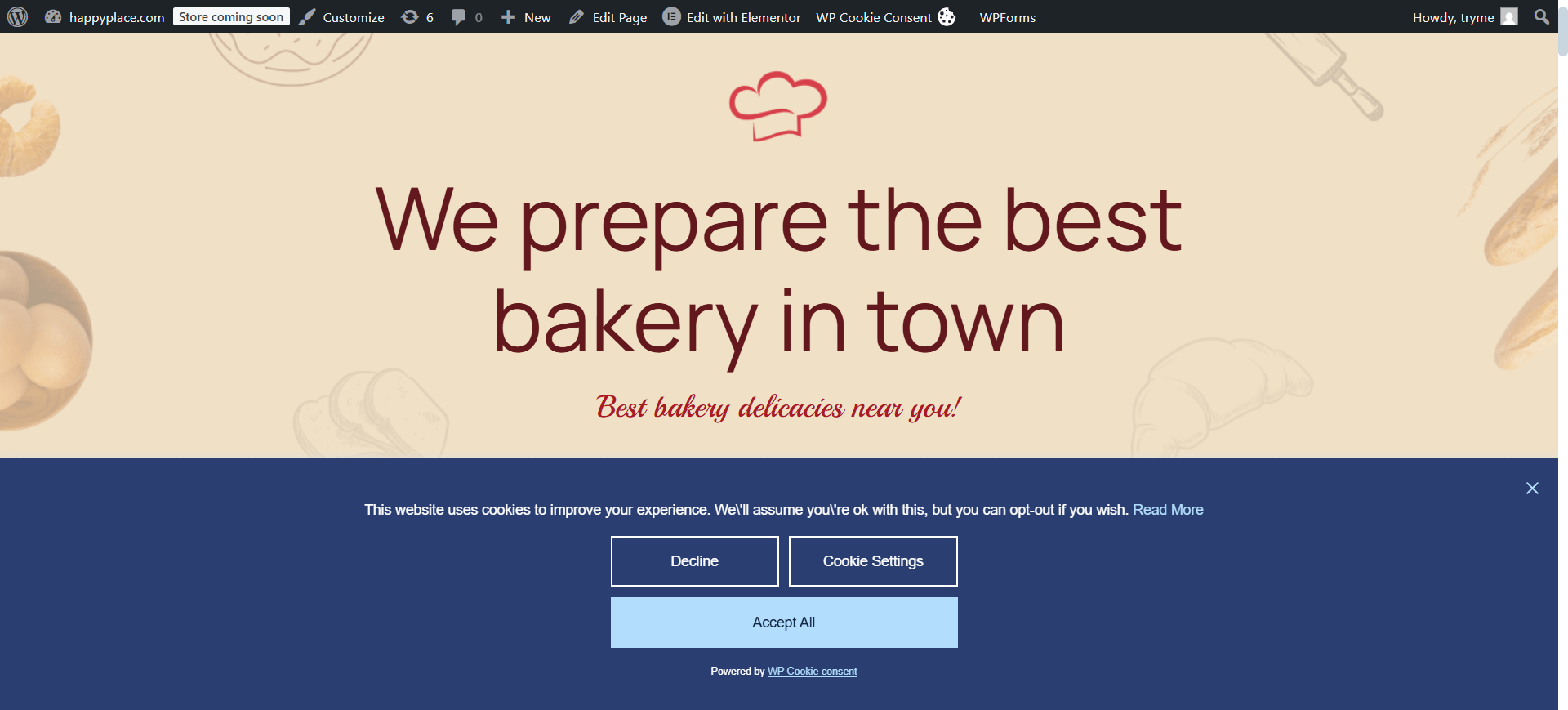 cookie banner
