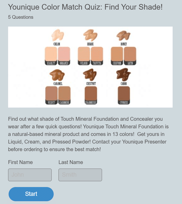 Product Recommendation Quizzes
