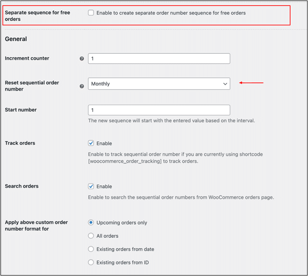 Configure the Numbering Format