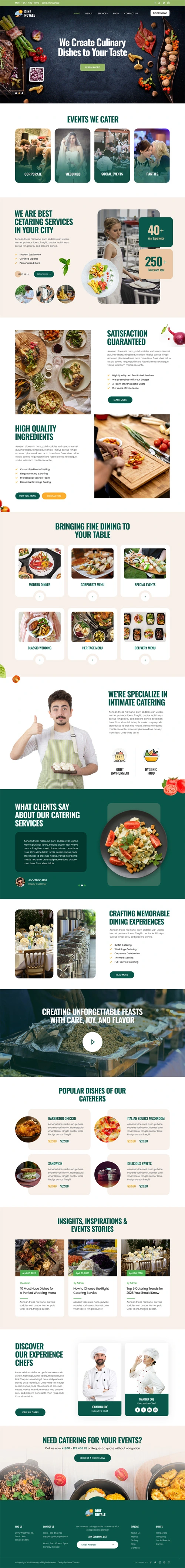 Catering Services WordPress Theme
