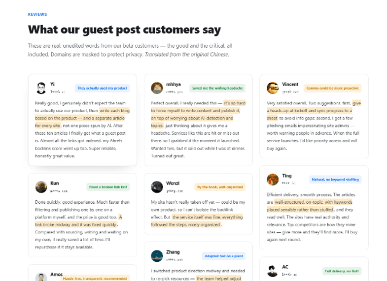 Reviews