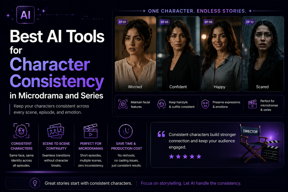 Best AI Tools for Character Consistency in Microdrama and Series