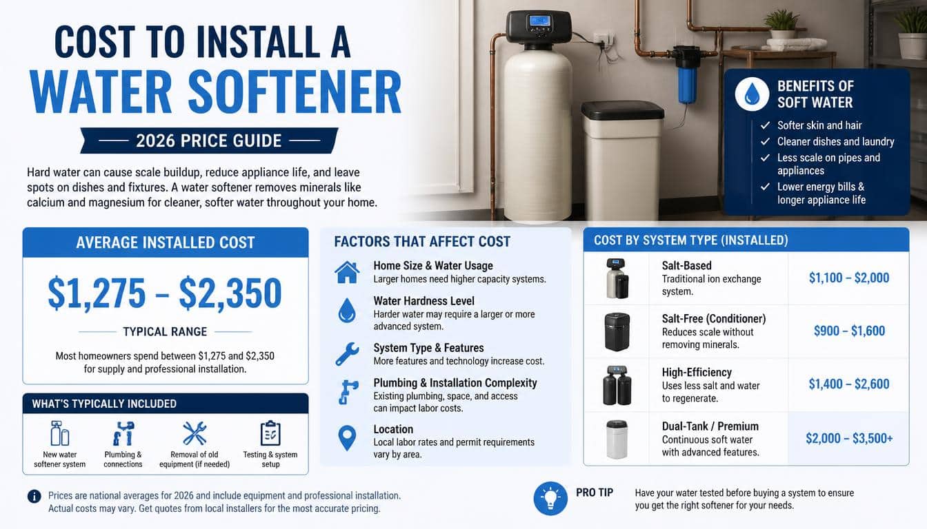 Cost to Install a Water Softener
