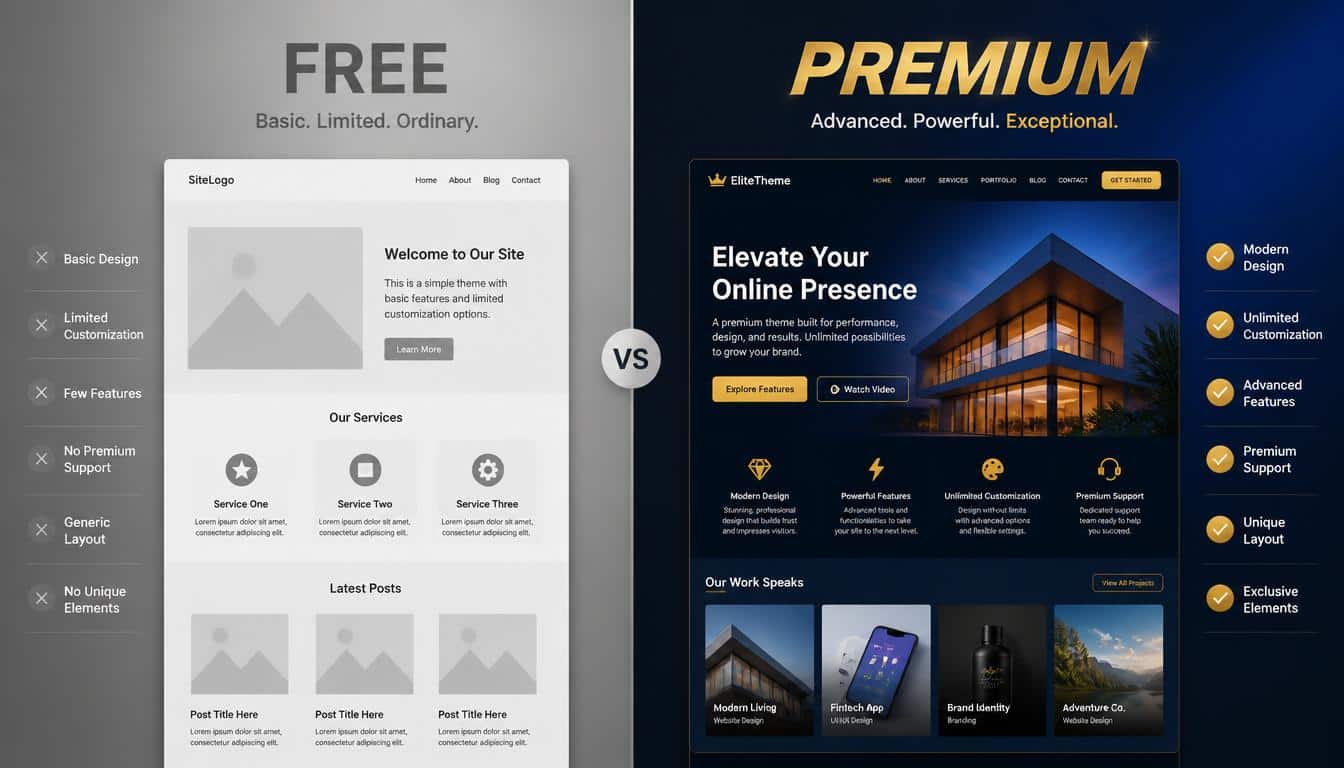 Free vs. Premium Themes
