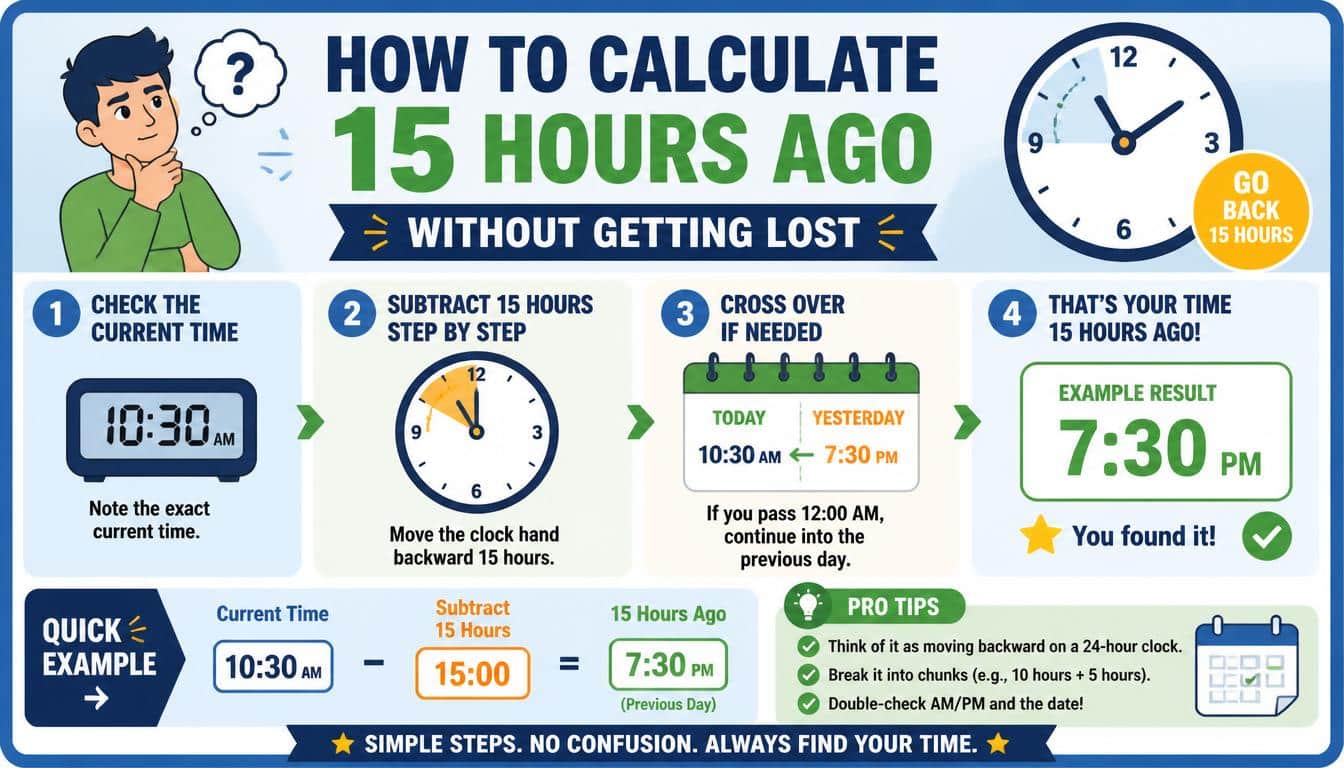 How to Calculate 15 Hours Ago Without Getting Lost
