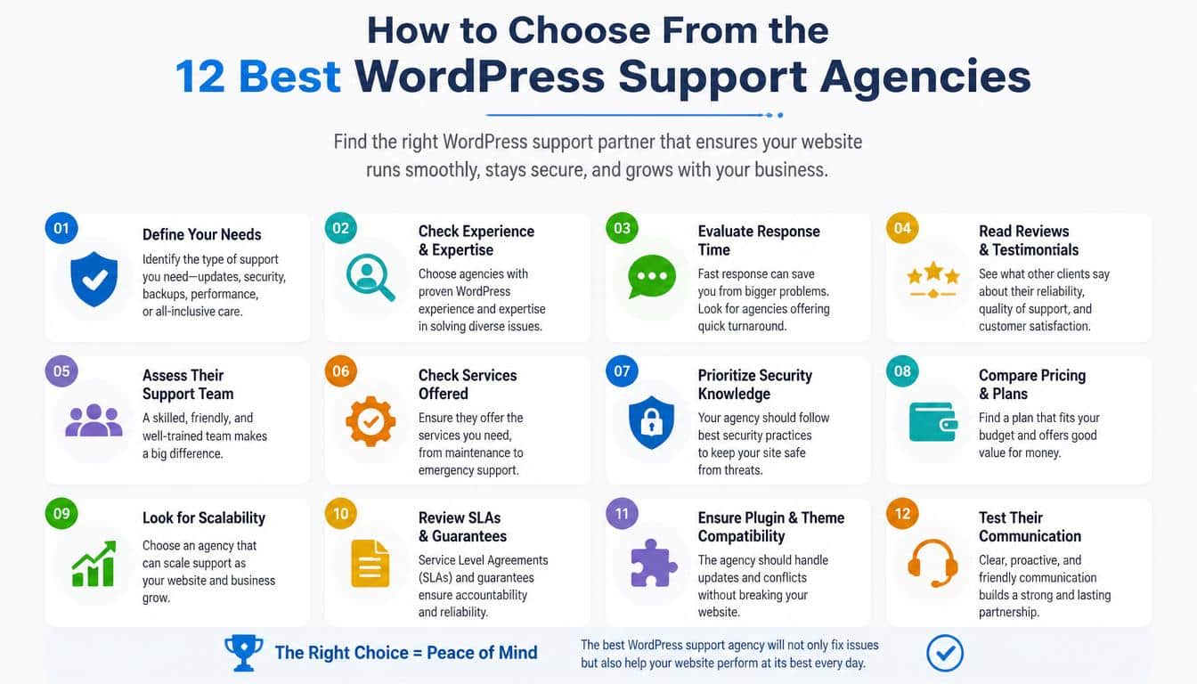 How to Choose From the 12 Best WordPress Support Agencies