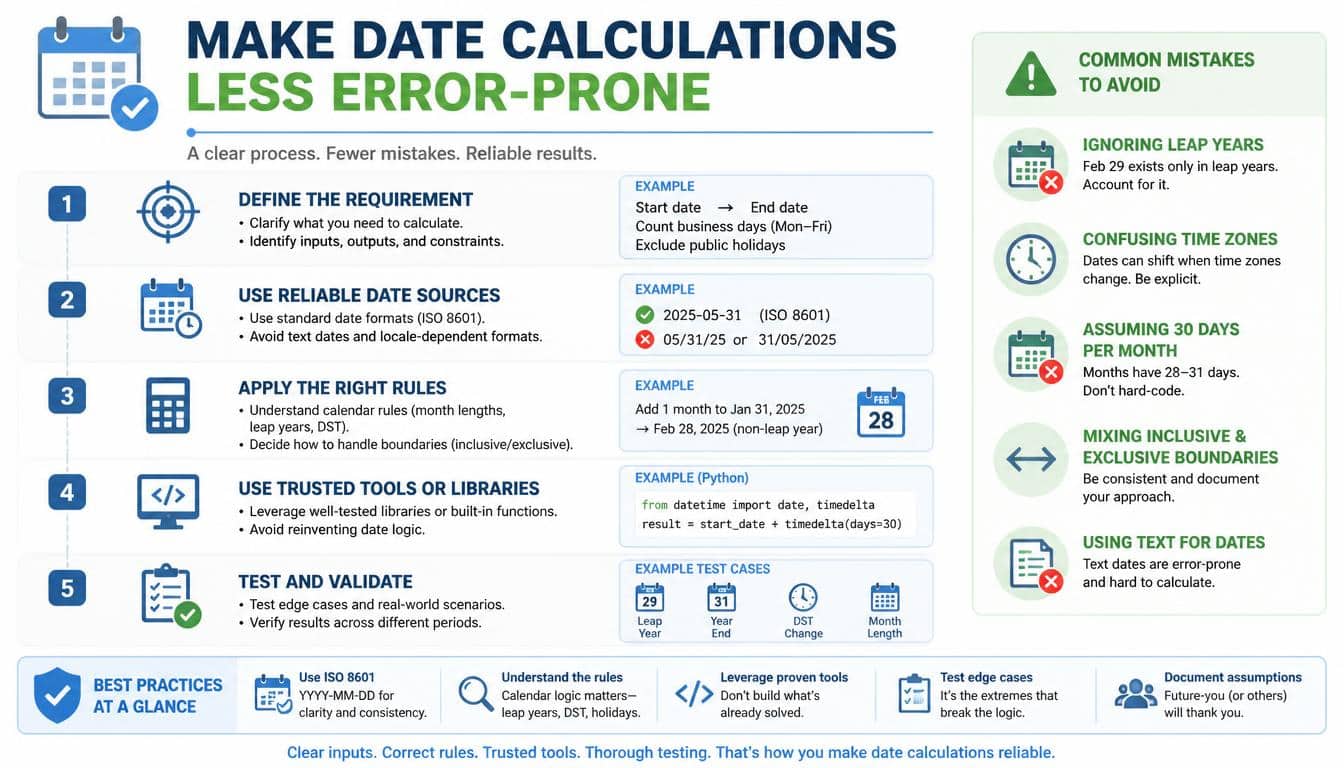 How to Make Your Own Date Calculation Less Error-Prone