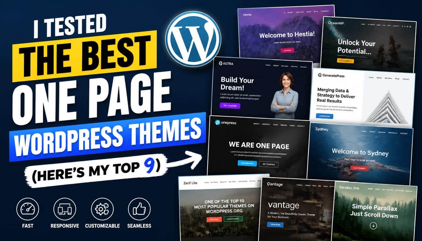 Best One Page WordPress Themes