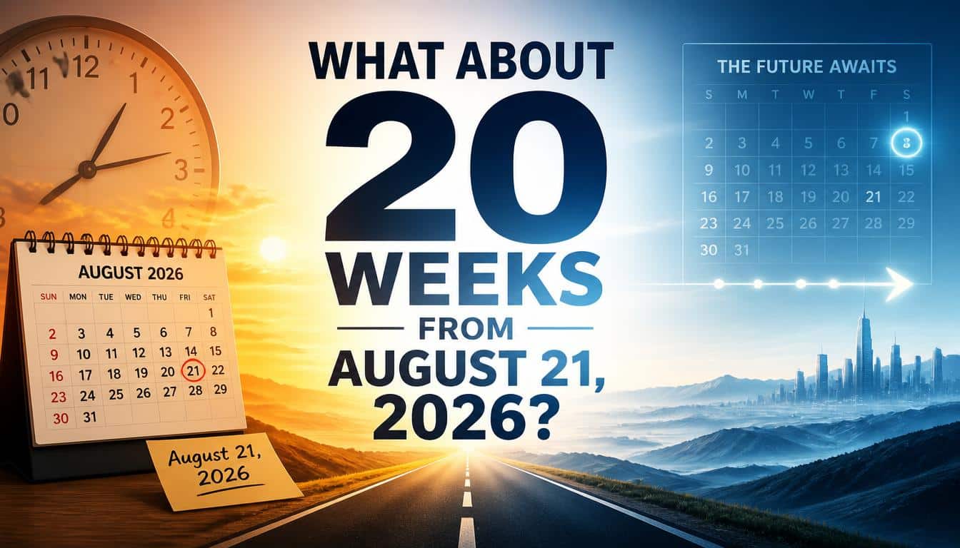 What About 20 Weeks From August 21, 2026