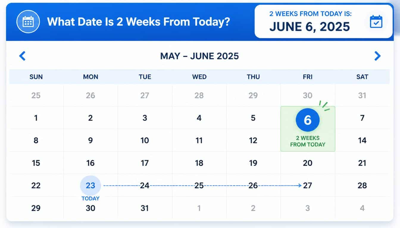 What Date Is 2 Weeks From Today