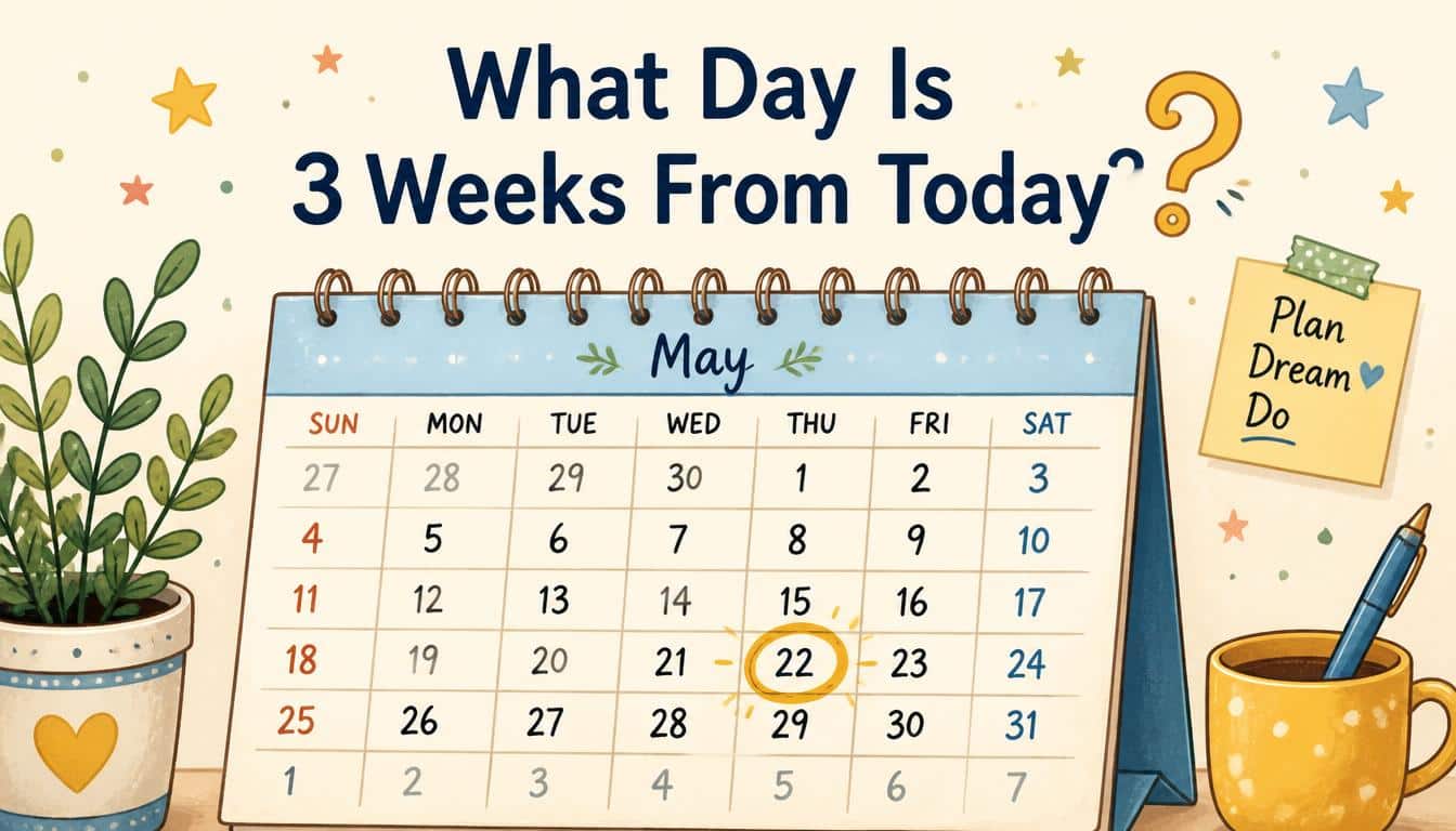What Day Is 3 Weeks From Today?