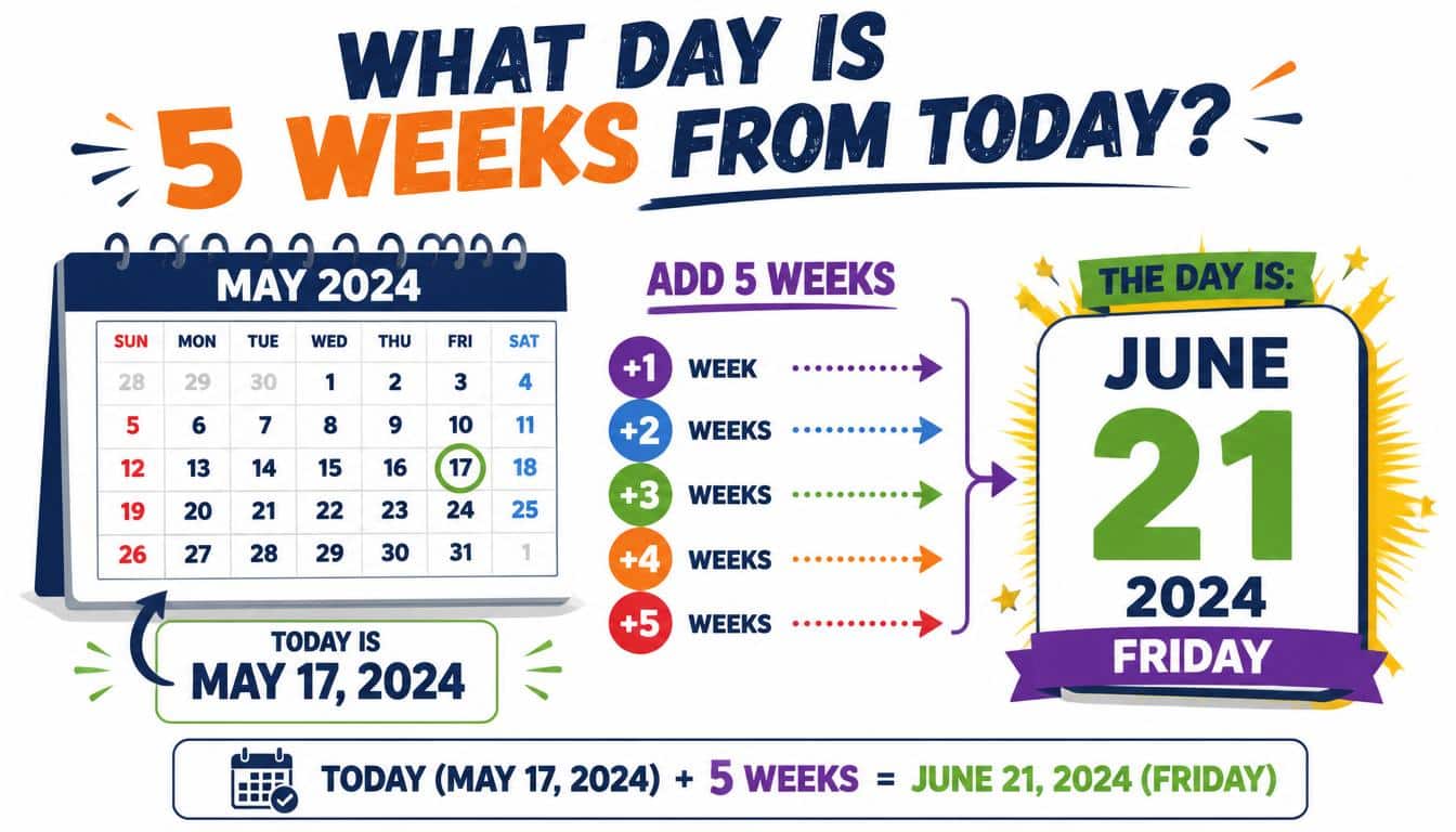 What Day Is 5 Weeks From Today