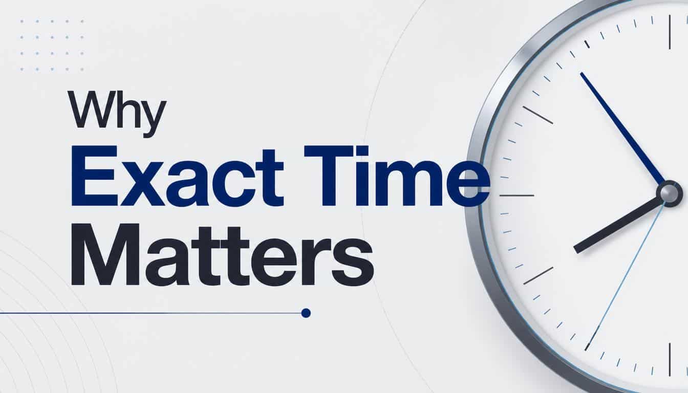 Why Exact Time Matters