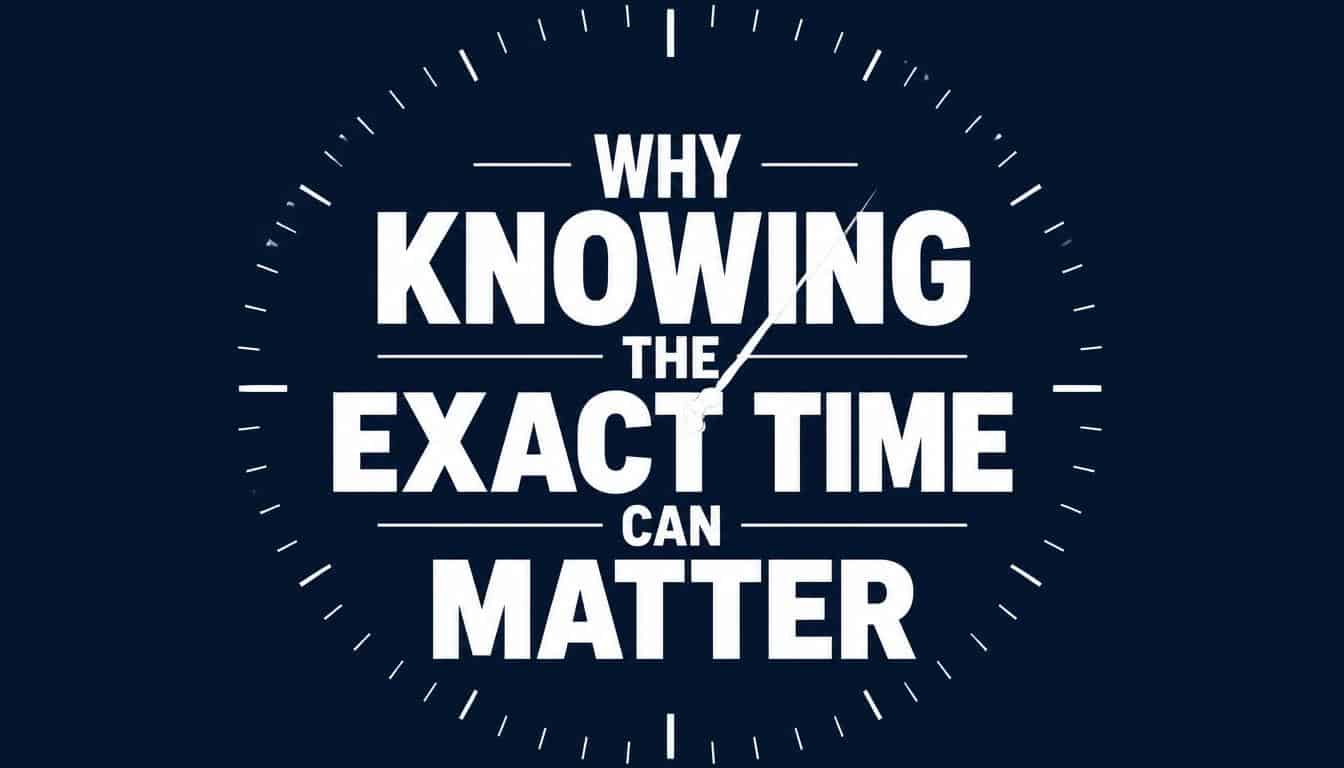 Why Knowing the Exact Time Can Matter
