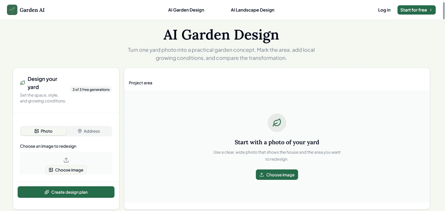 AI Garden Design