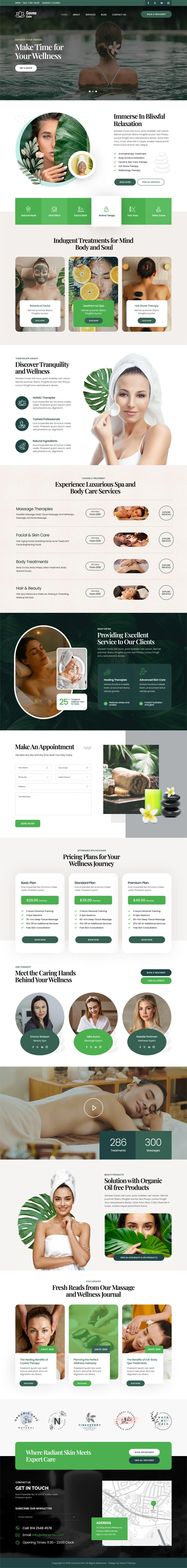 Spa Salon WordPress Theme