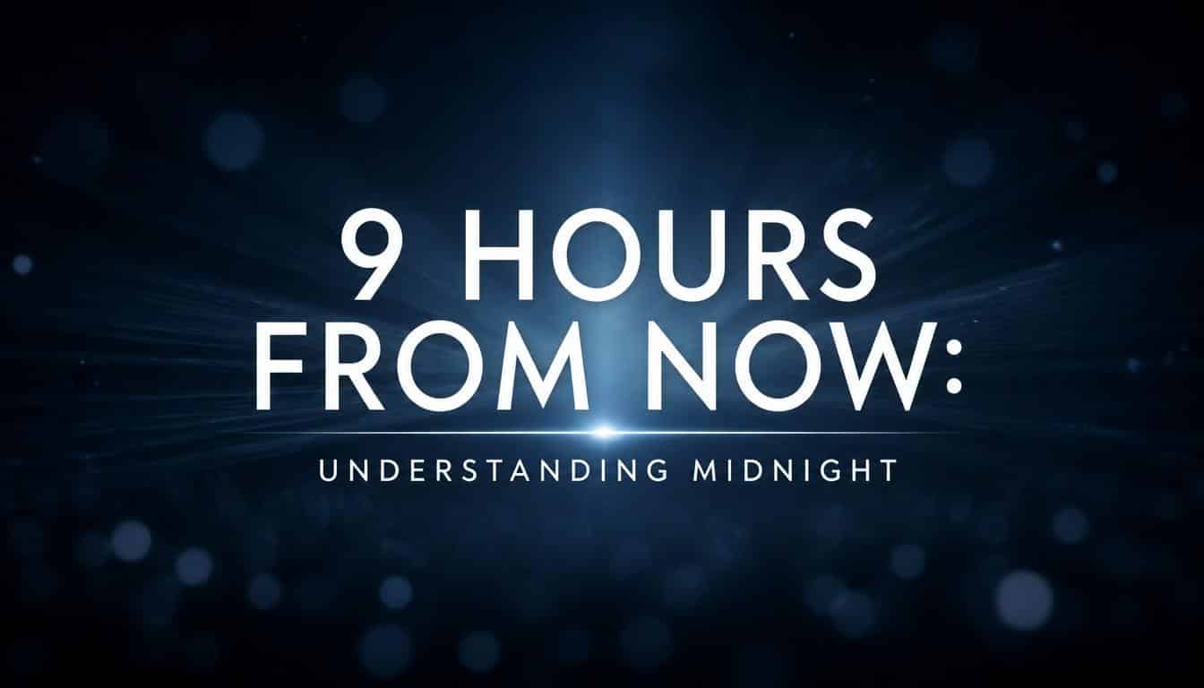 9 Hours From Now: Understanding Midnight