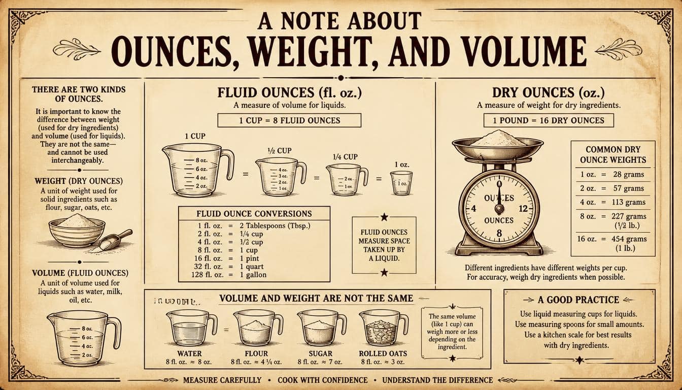 A Note About Ounces, Weight, and Volume