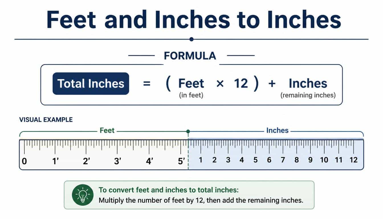A Simple Formula for Feet and Inches to Inches