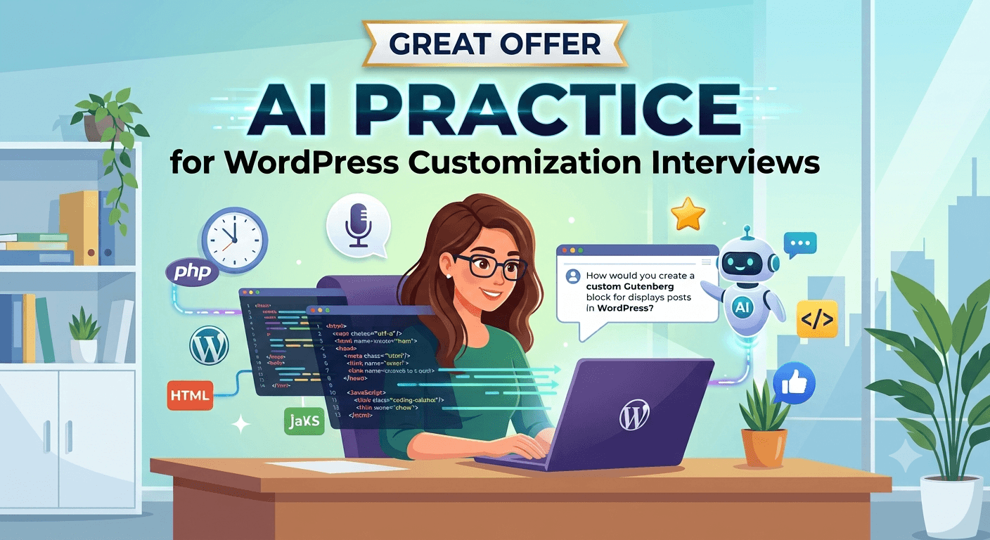Great Offer AI Practice for WordPress Customization Interviews