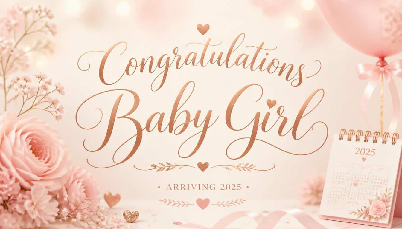 Baby Girl Congratulations With a Future Date in Mind