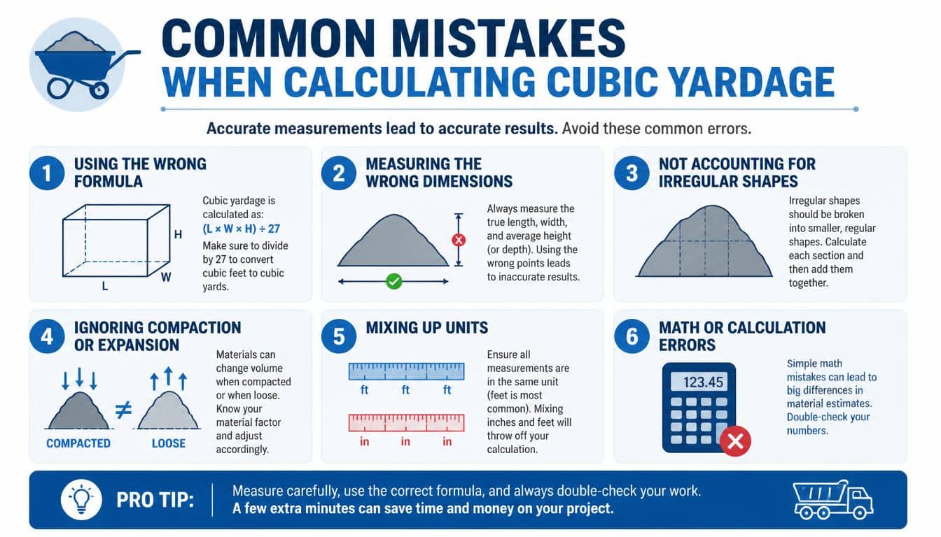 Common Mistakes When Calculating Cubic Yardage