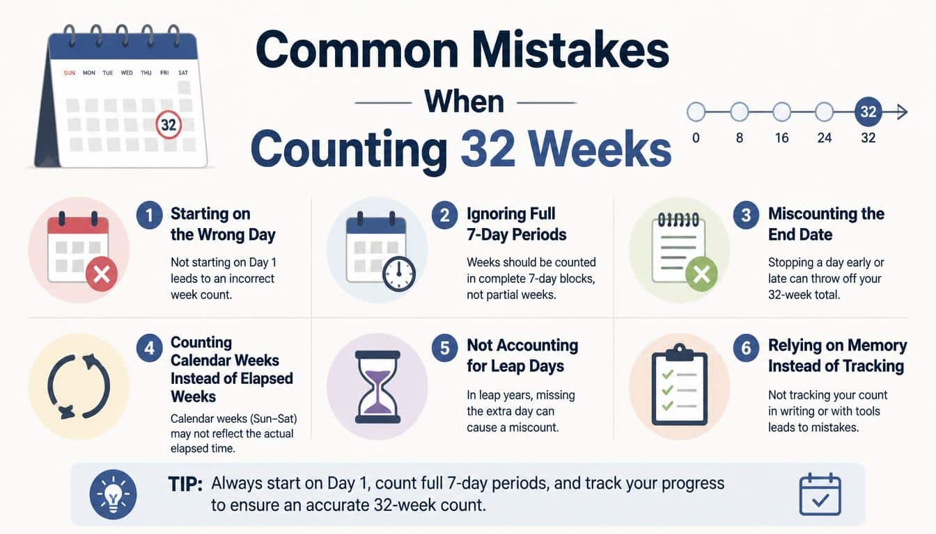 Common Mistakes When Counting 32 Weeks