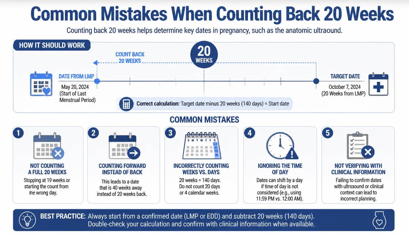 Common Mistakes When Counting Back 20 Weeks